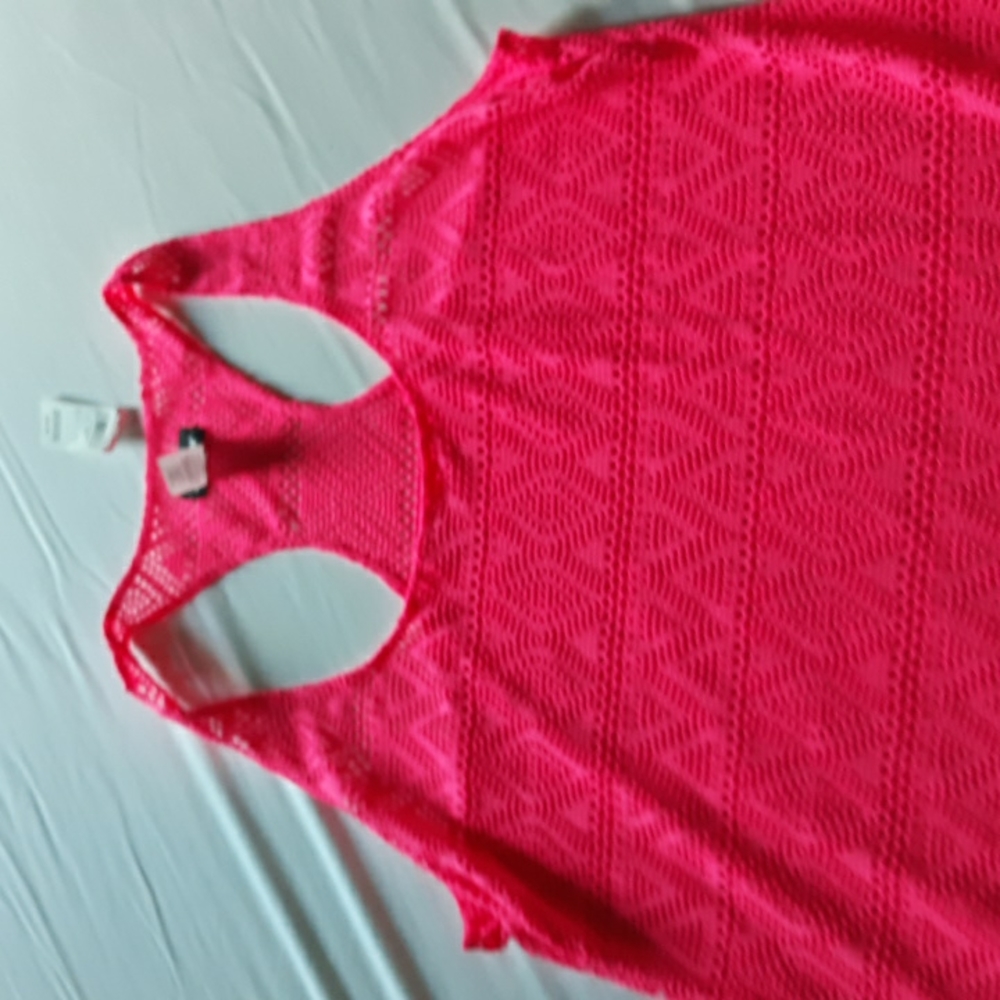 Joe Boxer super cute beach bathing suit cover junior 2X HOT PINK NEW WITH TAG.